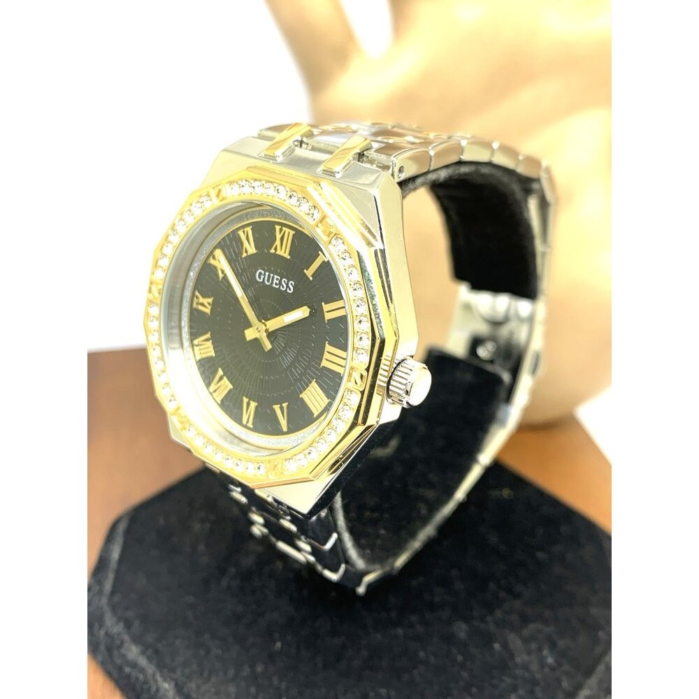 Guess Womens Watch GW0770L4 Quartz Black Dial Gemmed 2-Tone Stainless Steel 36mm - Picture 2 of 14
